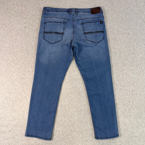 Buffalo David Bitton Axel Slim Stretch Jeans Men's 36x29 High Rise Ankle Light - Picture 2 of 11